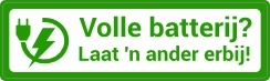 Laadpaalkleven sticker