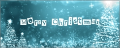 Merry Christmas mok blauw