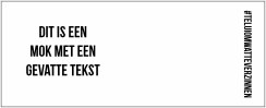 Mok met gevatte tekst