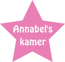 Naamsticker kamer