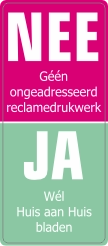 Nee-Ja sticker metallic verticaal