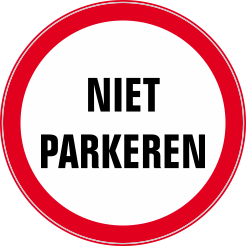 Niet parkeren Sticker