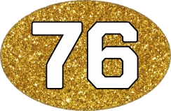 Nummer goud glitter