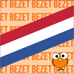 Oranje stoeptegel Koningsdag