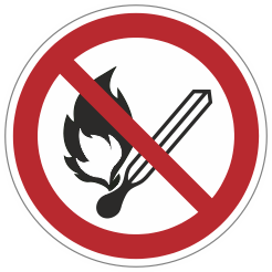 P003 Vuur, open vlam en roken verboden