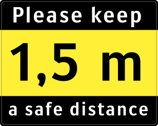 Please keep a safe distance