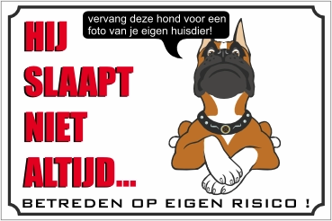 PVC Bord: Betreden eigen risico