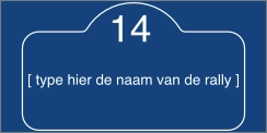 Rally schild sticker