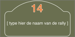 Rally sticker schild