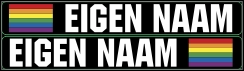 Regenboog fietsframe sticker reflecterend mat