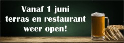 Restaurant en terras weer open