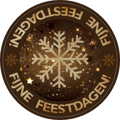 Ronde sticker fijne feestdagen