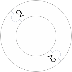 Rozet DN65 (138 x 78) CV