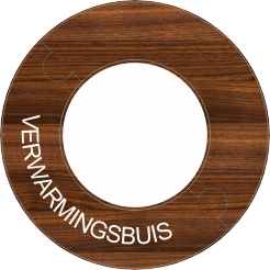 Rozet DN65 (138 x 78) Donker hout print