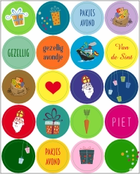 Sinterklaas stickervel
