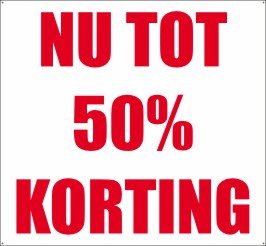 Spandoek: nu 50% korting