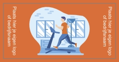 Sport handdoek illustratie man