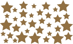 Sterren set goud metallic