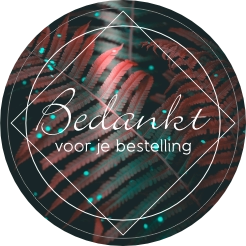 Sticker bedankt voor je bestelling