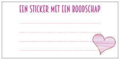 Sticker met een boodschap