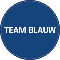 Sticker team blauw