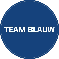 Sticker team blauw