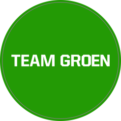Sticker team groen