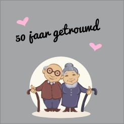 Stoeptegel 50 jaar getrouwd