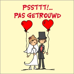 Stoeptegel pas getrouwd