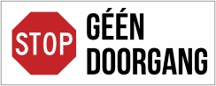 STOP Geen doorgang