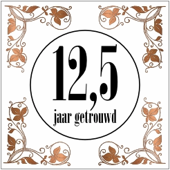 Tegeltje 12,5 jaar getrouwd
