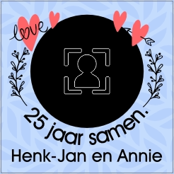 Tegeltje 25 jaar samen - Met foto