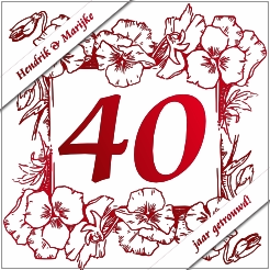 Tegeltje 40 jaar getrouwd