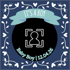 Tegeltje baby - Jongen