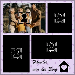 Tegeltje familie fotocollage