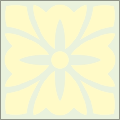 Tegeltje geel patroon