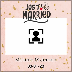 Tegeltje huwelijk just married