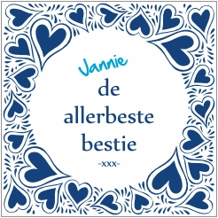 Tegeltje met spreuk - De allerbeste bestie
