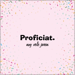 Tegeltje Proficiat confetti