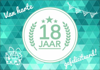 van harte 18 jaar