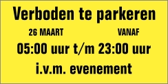 Verboden te parkeren kanaalplaat