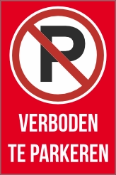 Verboden te parkeren rood