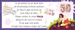 Verjaardag tuinvrouw