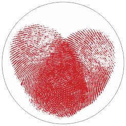 Vingerafdrukken hart