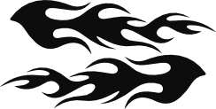 Vlammen stickers