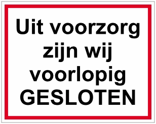 Voorlopig gesloten