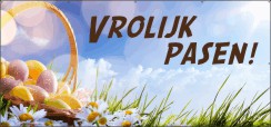 Vrolijk Pasen Zonnig Spandoek