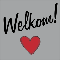 Welkom hart tegel
