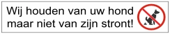 wij houden van uw hond