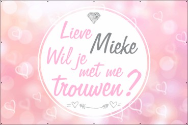 Wil je met me trouwen roze